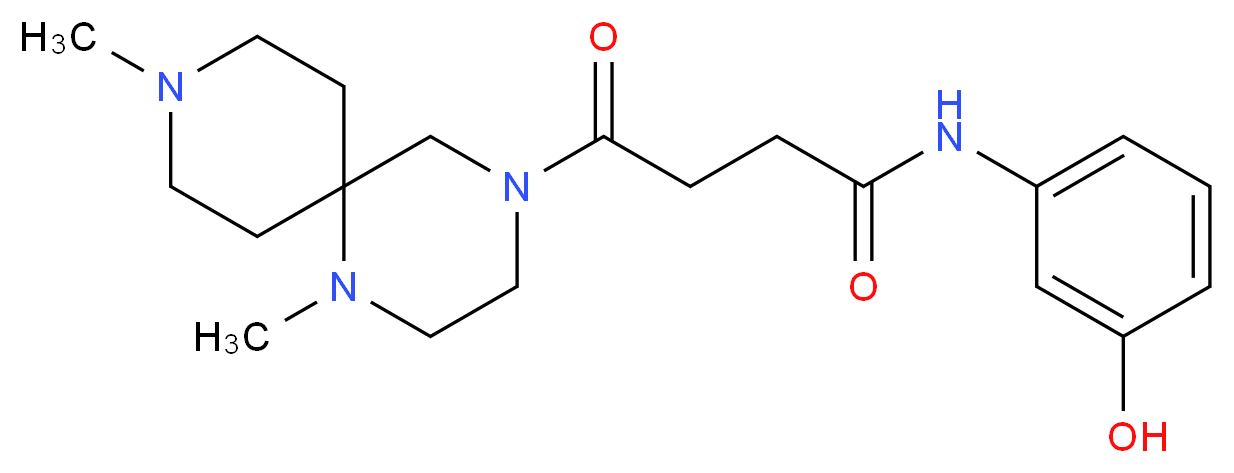 4-(1,9-dimethyl-1,4,9-triazaspiro[5.5]undec-4-yl)-N-(3-hydroxyphenyl)-4-oxobutanamide_Molecular_structure_CAS_)