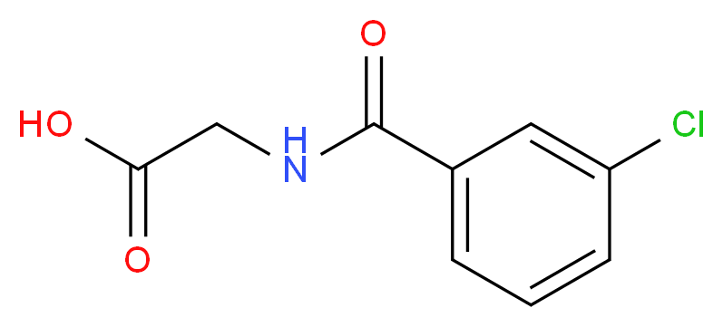 2-[(3-Chlorobenzoyl)amino]acetic acid_Molecular_structure_CAS_57728-59-3)