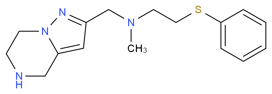 N-methyl-2-(phenylthio)-N-(4,5,6,7-tetrahydropyrazolo[1,5-a]pyrazin-2-ylmethyl)ethanamine_Molecular_structure_CAS_)