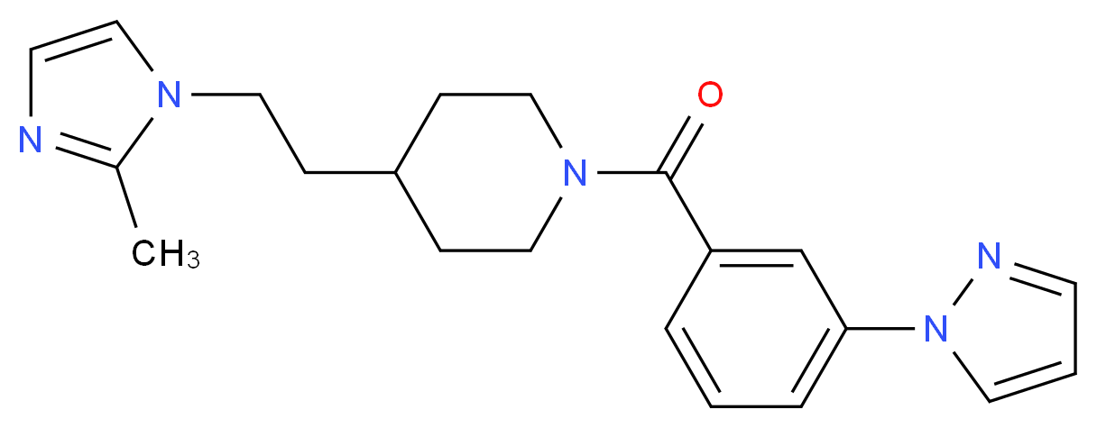 4-[2-(2-methyl-1H-imidazol-1-yl)ethyl]-1-[3-(1H-pyrazol-1-yl)benzoyl]piperidine_Molecular_structure_CAS_)
