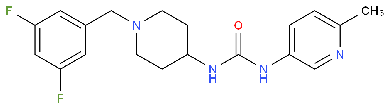 N-[1-(3,5-difluorobenzyl)piperidin-4-yl]-N'-(6-methylpyridin-3-yl)urea_Molecular_structure_CAS_)