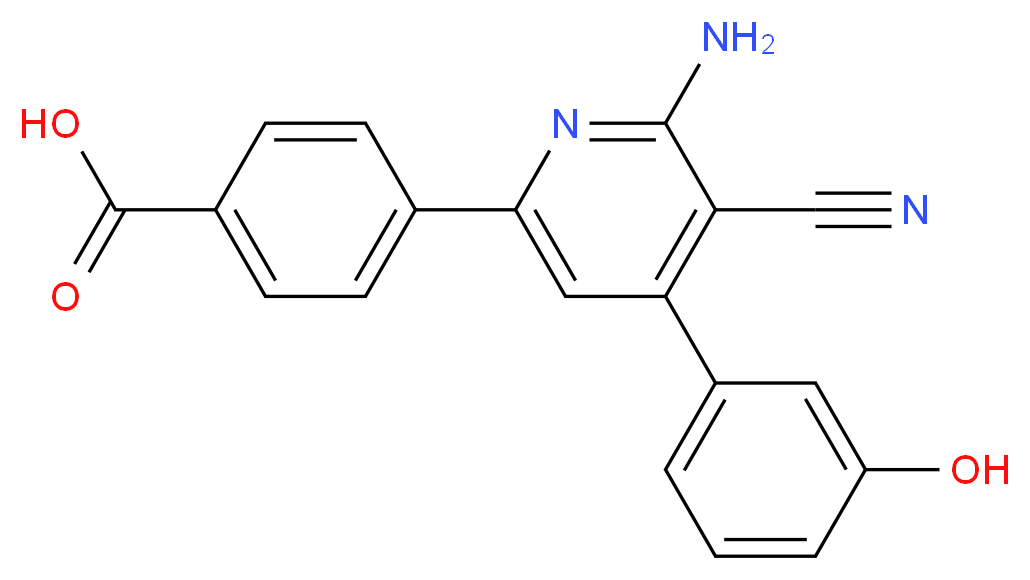 4-[6-amino-5-cyano-4-(3-hydroxyphenyl)pyridin-2-yl]benzoic acid_Molecular_structure_CAS_)