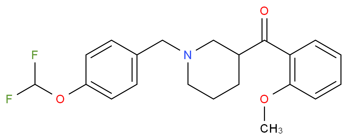 {1-[4-(difluoromethoxy)benzyl]-3-piperidinyl}(2-methoxyphenyl)methanone_Molecular_structure_CAS_)