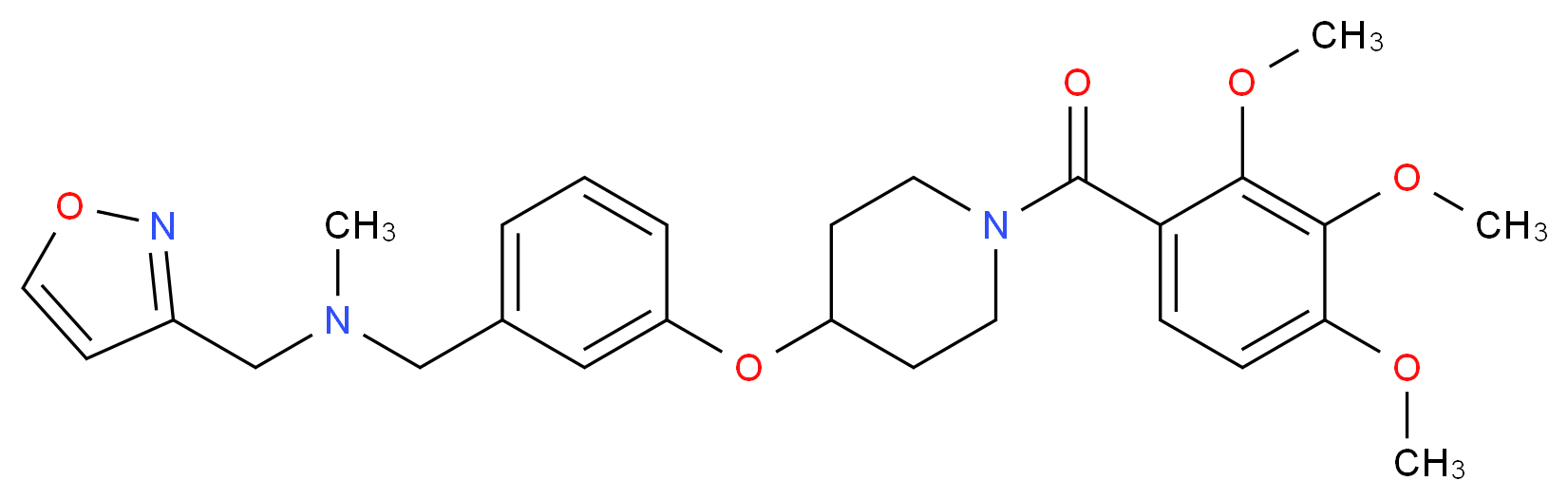 (3-isoxazolylmethyl)methyl(3-{[1-(2,3,4-trimethoxybenzoyl)-4-piperidinyl]oxy}benzyl)amine_Molecular_structure_CAS_)