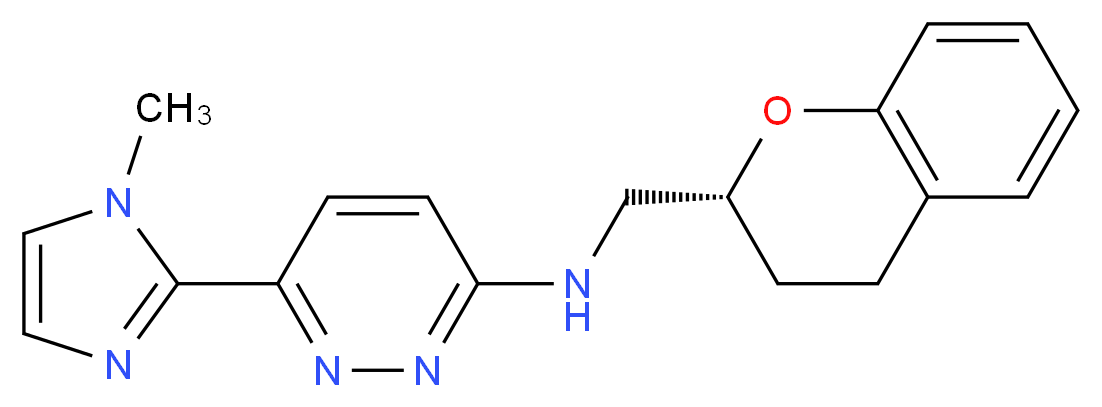 N-[(2R)-3,4-dihydro-2H-chromen-2-ylmethyl]-6-(1-methyl-1H-imidazol-2-yl)pyridazin-3-amine_Molecular_structure_CAS_)