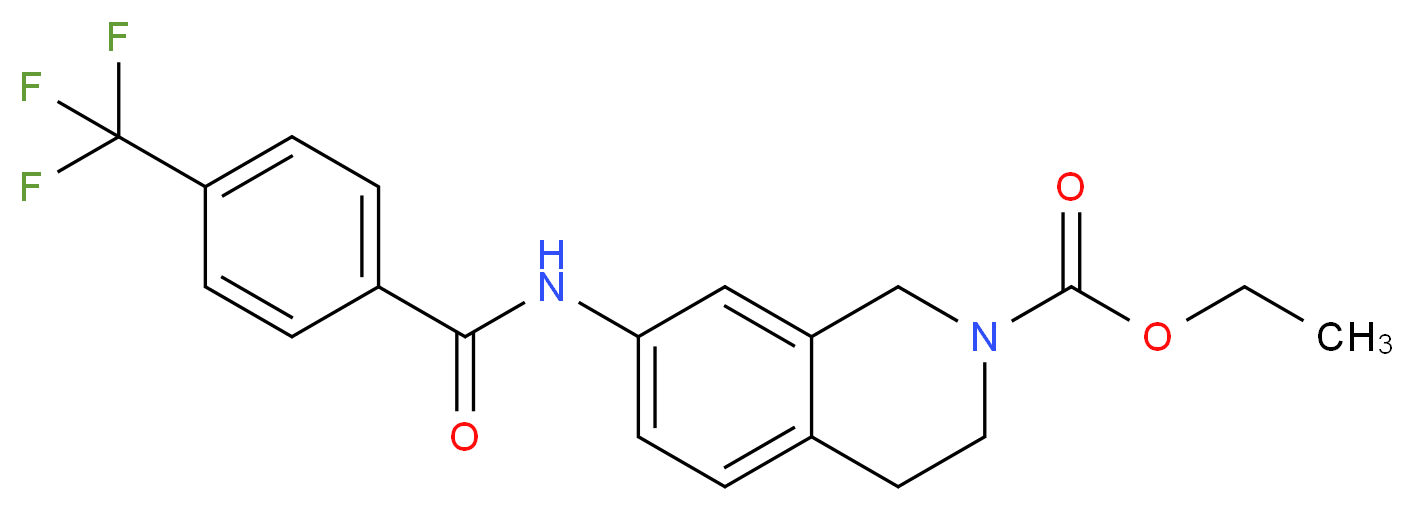 ethyl 7-{[4-(trifluoromethyl)benzoyl]amino}-3,4-dihydroisoquinoline-2(1H)-carboxylate_Molecular_structure_CAS_)
