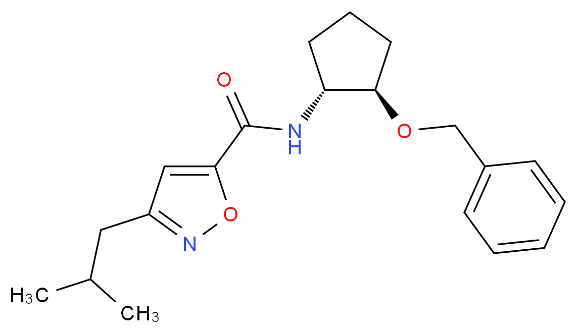 N-[(1R,2R)-2-(benzyloxy)cyclopentyl]-3-isobutyl-5-isoxazolecarboxamide_Molecular_structure_CAS_)