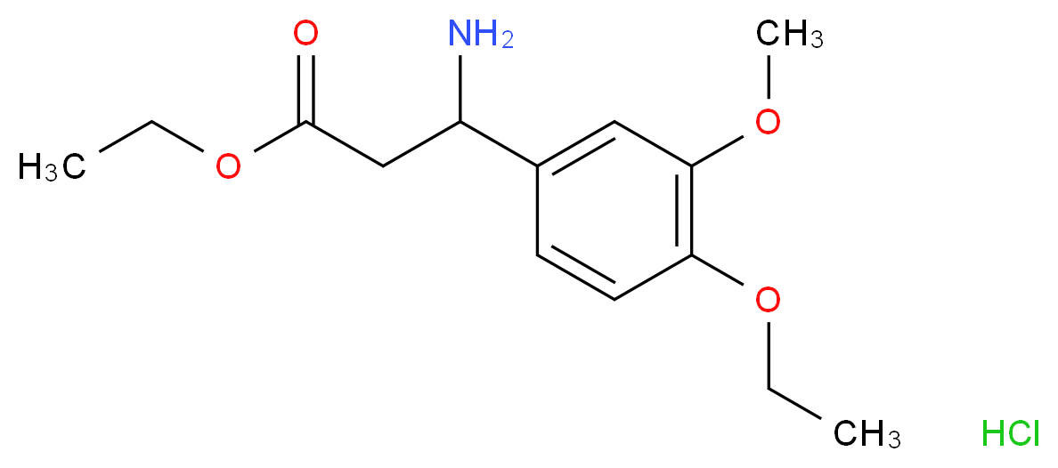 Ethyl 3-amino-3-(4-ethoxy-3-methoxyphenyl)-propanoate hydrochloride_Molecular_structure_CAS_)
