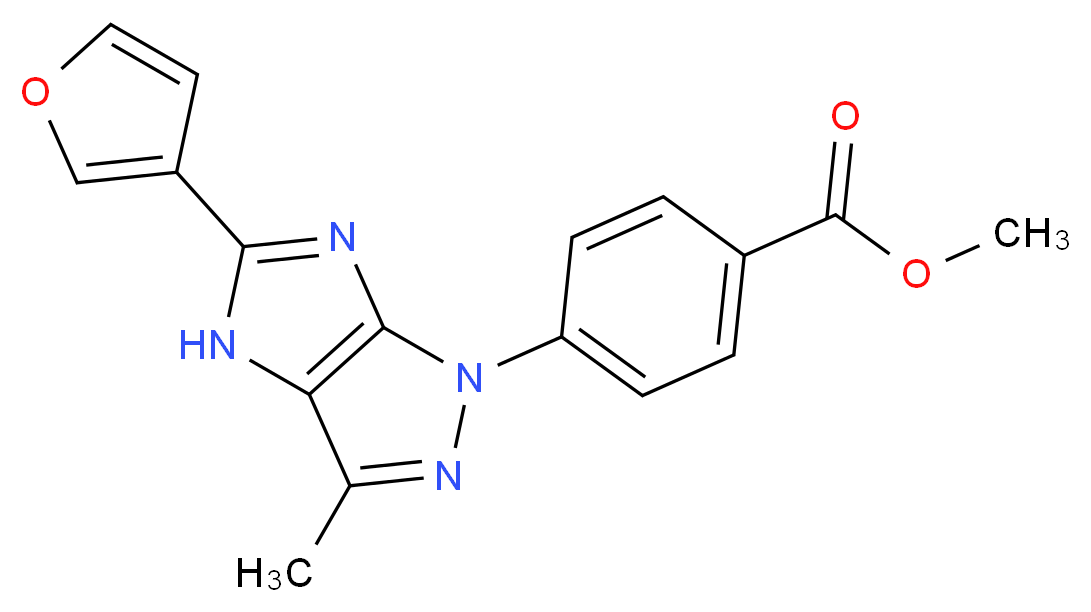 methyl 4-[5-(3-furyl)-3-methylimidazo[4,5-c]pyrazol-1(4H)-yl]benzoate_Molecular_structure_CAS_)