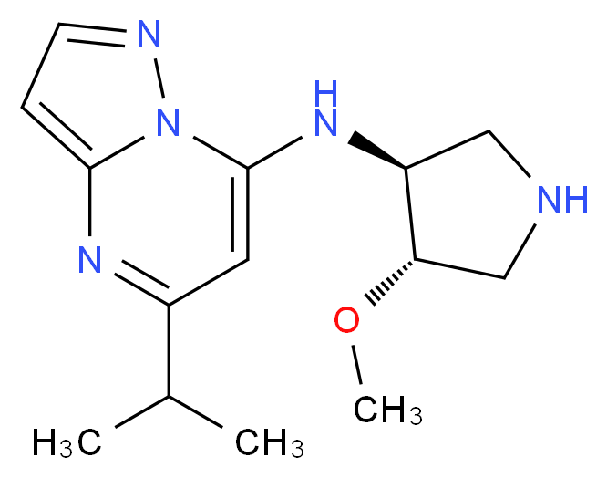 5-isopropyl-N-[(3S,4S)-4-methoxypyrrolidin-3-yl]pyrazolo[1,5-a]pyrimidin-7-amine_Molecular_structure_CAS_)