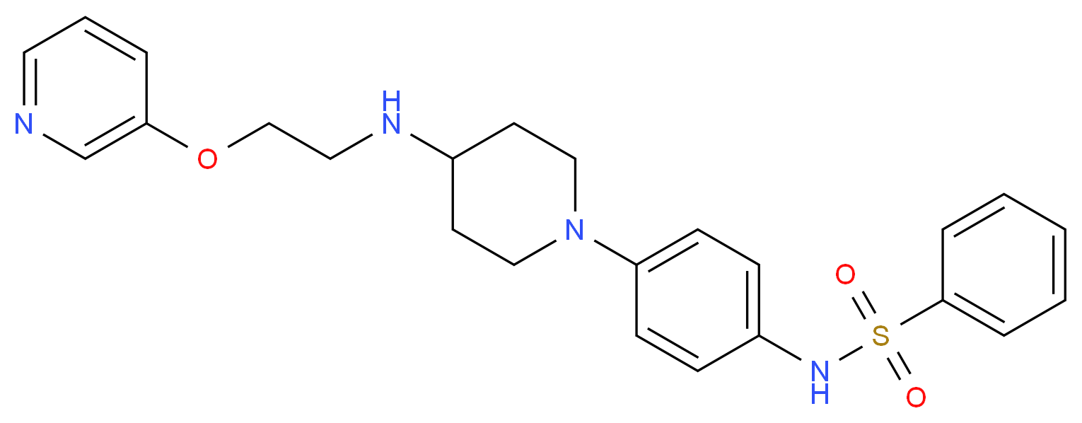 N-[4-(4-{[2-(3-pyridinyloxy)ethyl]amino}-1-piperidinyl)phenyl]benzenesulfonamide_Molecular_structure_CAS_)