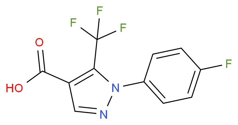 1-(4-fluorophenyl)-5-(trifluoromethyl)-1H-pyrazole-4-carboxylic acid_Molecular_structure_CAS_618070-62-5)