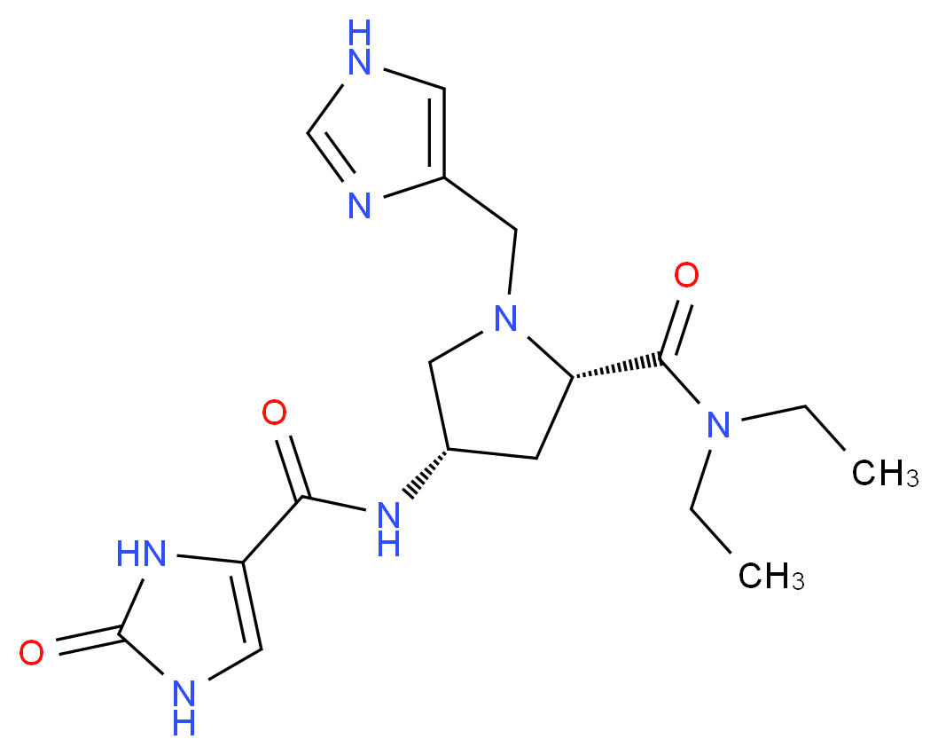 (4S)-N,N-diethyl-1-(1H-imidazol-4-ylmethyl)-4-{[(2-oxo-2,3-dihydro-1H-imidazol-4-yl)carbonyl]amino}-L-prolinamide_Molecular_structure_CAS_)