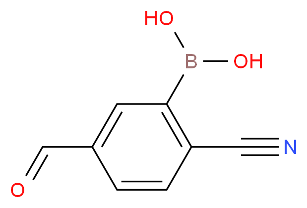 (2-CYANO-5-FORMYLPHENYL)BORONIC ACID_Molecular_structure_CAS_918413-80-6)