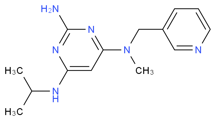 N~6~-isopropyl-N~4~-methyl-N~4~-(pyridin-3-ylmethyl)pyrimidine-2,4,6-triamine_Molecular_structure_CAS_)
