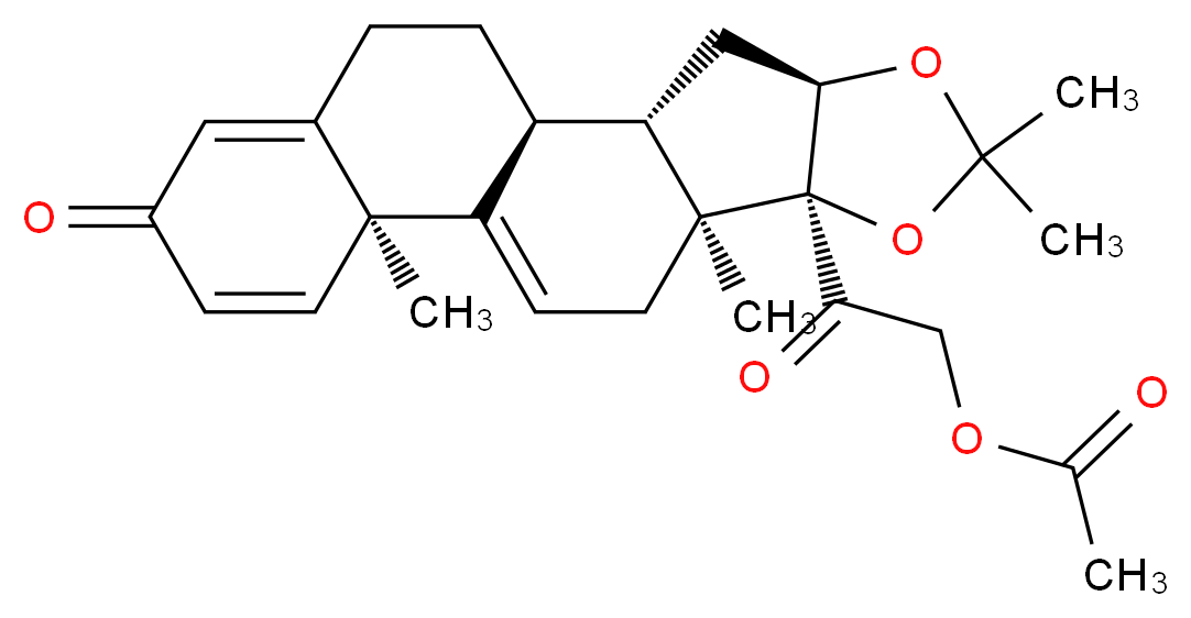 (16α)-21-Acetyloxy-16,17-dihydroxy-16,17-O-isopropylidene-pregna-1,4,9(11)-triene-3,20-dione_Molecular_structure_CAS_25092-28-8)