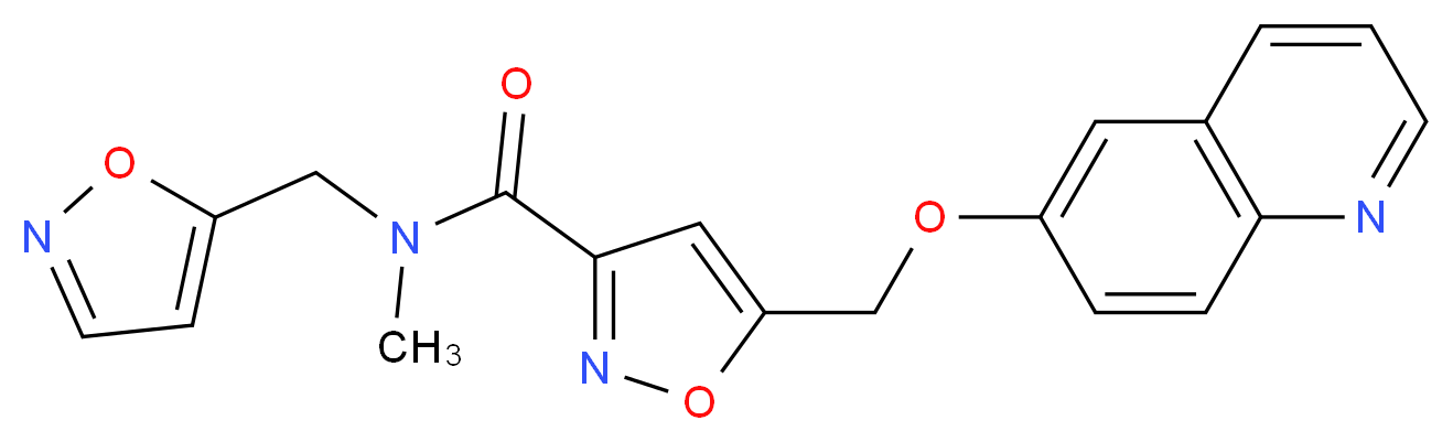 N-(isoxazol-5-ylmethyl)-N-methyl-5-[(quinolin-6-yloxy)methyl]isoxazole-3-carboxamide_Molecular_structure_CAS_)