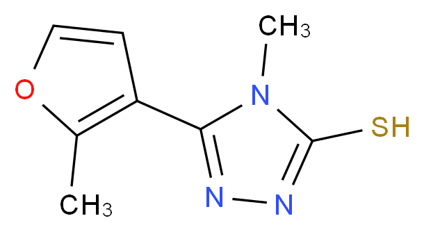 4-Methyl-5-(2-methyl-3-furyl)-4H-1,2,4-triazole-3-thiol_Molecular_structure_CAS_725218-31-5)