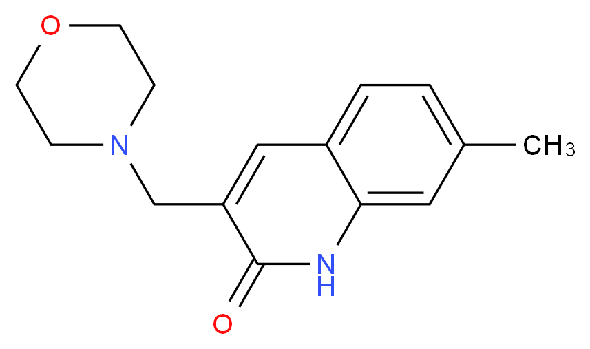 7-methyl-3-(morpholin-4-ylmethyl)quinolin-2(1H)-one_Molecular_structure_CAS_)