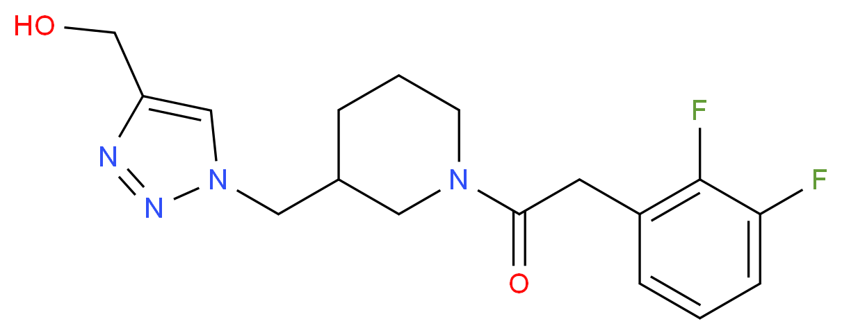 [1-({1-[(2,3-difluorophenyl)acetyl]-3-piperidinyl}methyl)-1H-1,2,3-triazol-4-yl]methanol_Molecular_structure_CAS_)