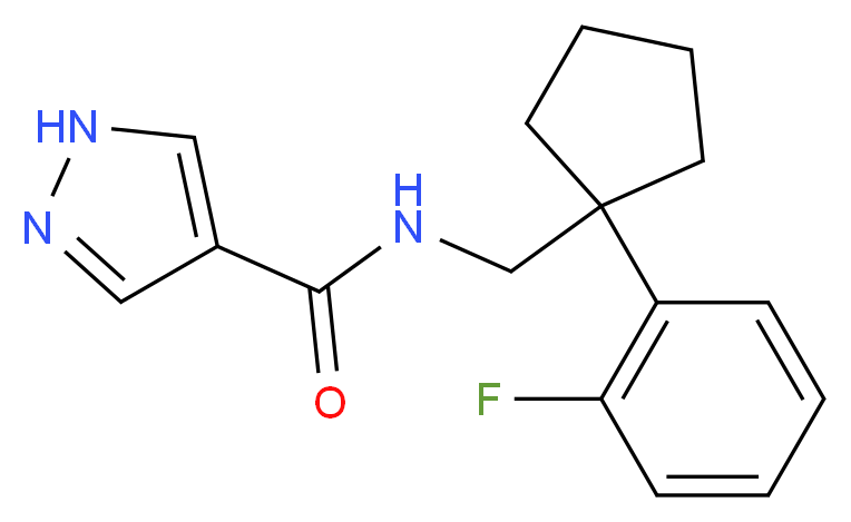 N-{[1-(2-fluorophenyl)cyclopentyl]methyl}-1H-pyrazole-4-carboxamide_Molecular_structure_CAS_)