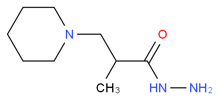 2-Methyl-3-piperidin-1-ylpropanohydrazide_Molecular_structure_CAS_155219-10-6)