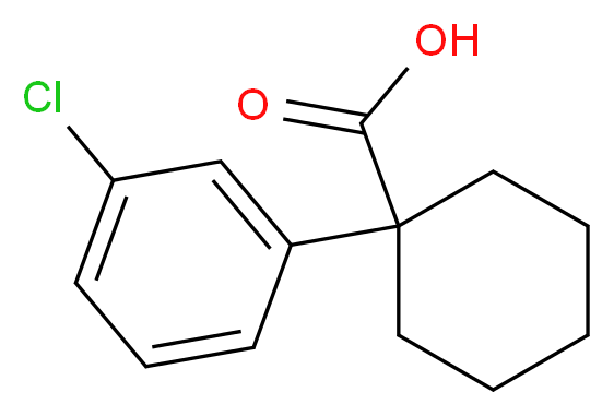 1-(3-chlorophenyl)cyclohexanecarboxylic acid_Molecular_structure_CAS_610791-40-7)