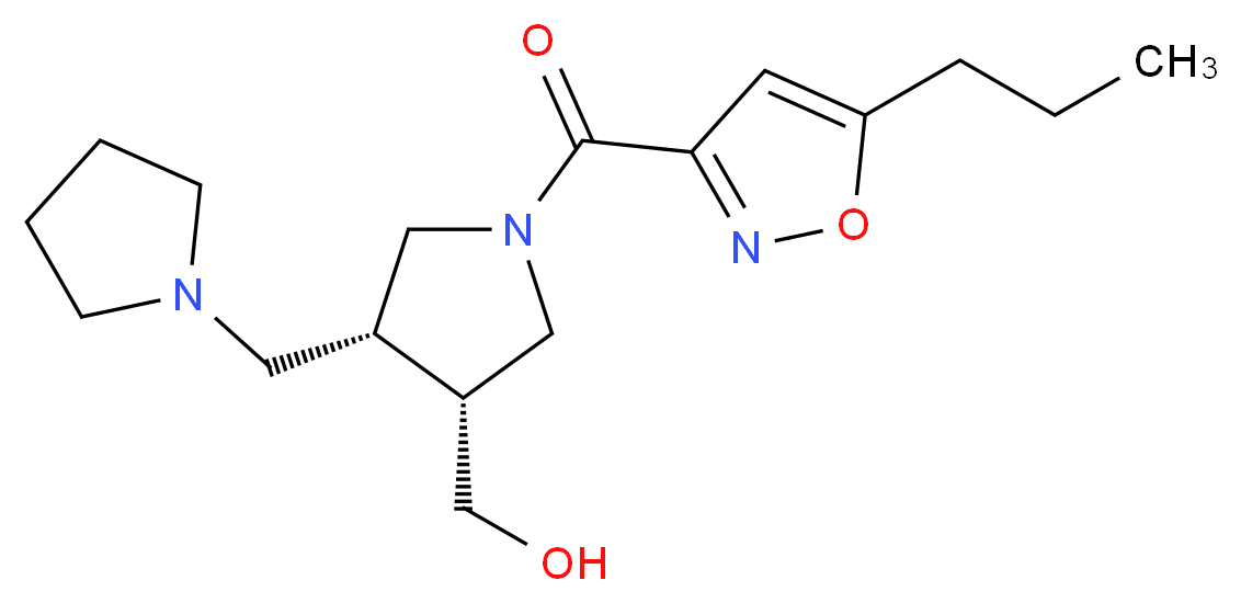 [(3R*,4R*)-1-[(5-propylisoxazol-3-yl)carbonyl]-4-(pyrrolidin-1-ylmethyl)pyrrolidin-3-yl]methanol_Molecular_structure_CAS_)