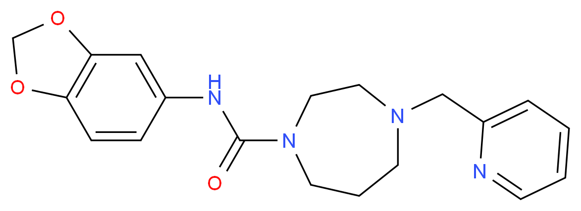 N-1,3-benzodioxol-5-yl-4-(pyridin-2-ylmethyl)-1,4-diazepane-1-carboxamide_Molecular_structure_CAS_)