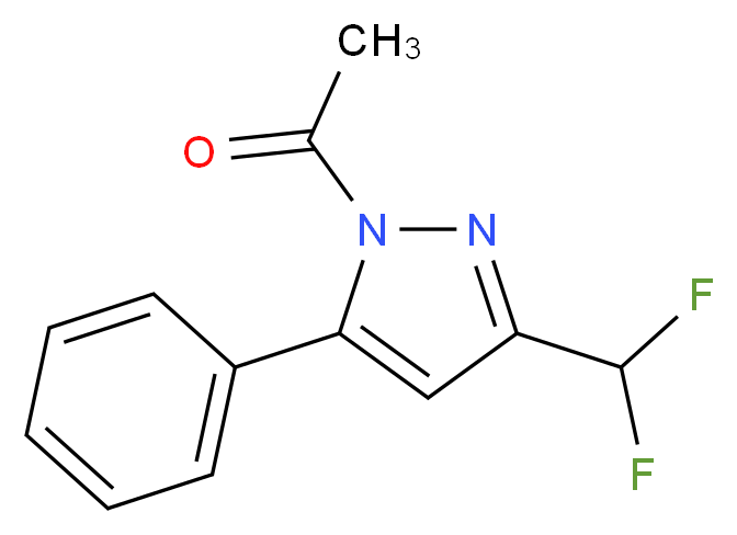 1-Acetyl-5(3)-difluoromethyl-5(3)-phenylpyrazole_Molecular_structure_CAS_)