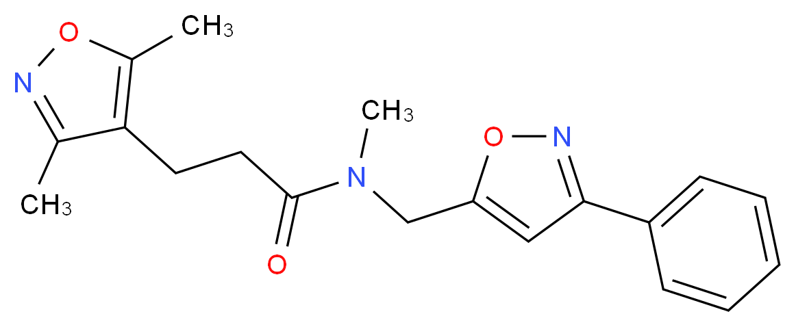 3-(3,5-dimethyl-4-isoxazolyl)-N-methyl-N-[(3-phenyl-5-isoxazolyl)methyl]propanamide_Molecular_structure_CAS_)