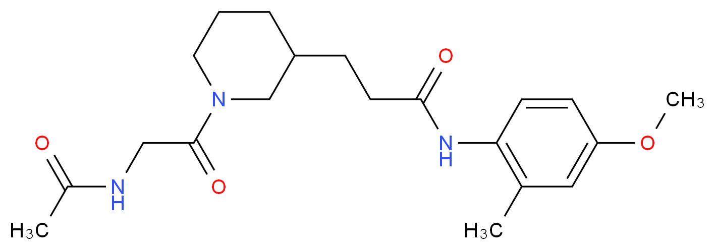 3-[1-(N-acetylglycyl)-3-piperidinyl]-N-(4-methoxy-2-methylphenyl)propanamide_Molecular_structure_CAS_)