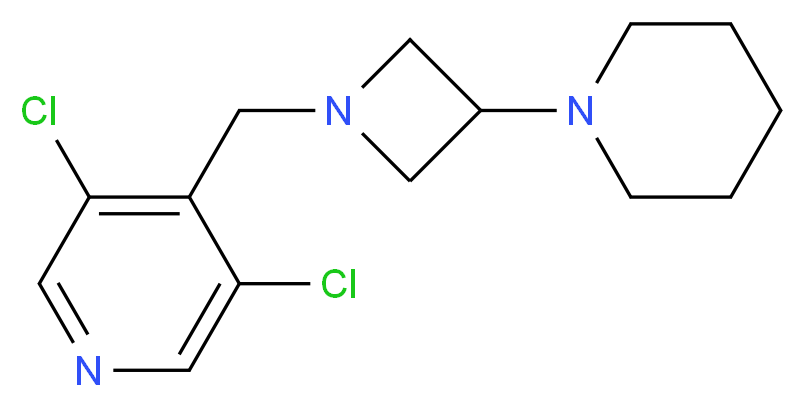 3,5-dichloro-4-[(3-piperidin-1-ylazetidin-1-yl)methyl]pyridine_Molecular_structure_CAS_)