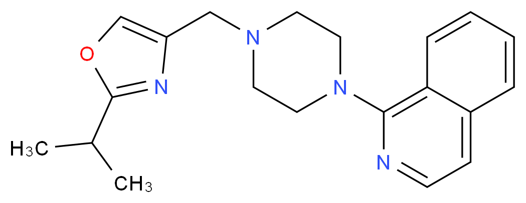 1-{4-[(2-isopropyl-1,3-oxazol-4-yl)methyl]piperazin-1-yl}isoquinoline_Molecular_structure_CAS_)