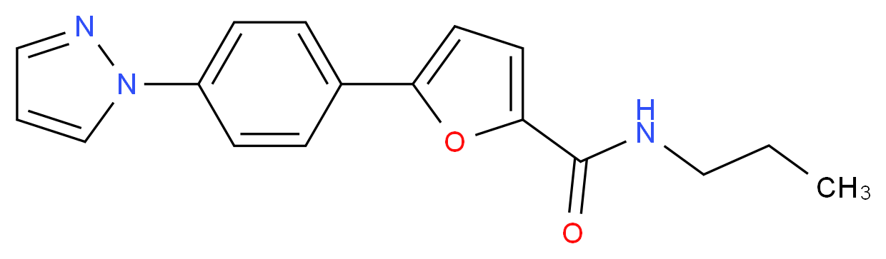N-propyl-5-[4-(1H-pyrazol-1-yl)phenyl]-2-furamide_Molecular_structure_CAS_)