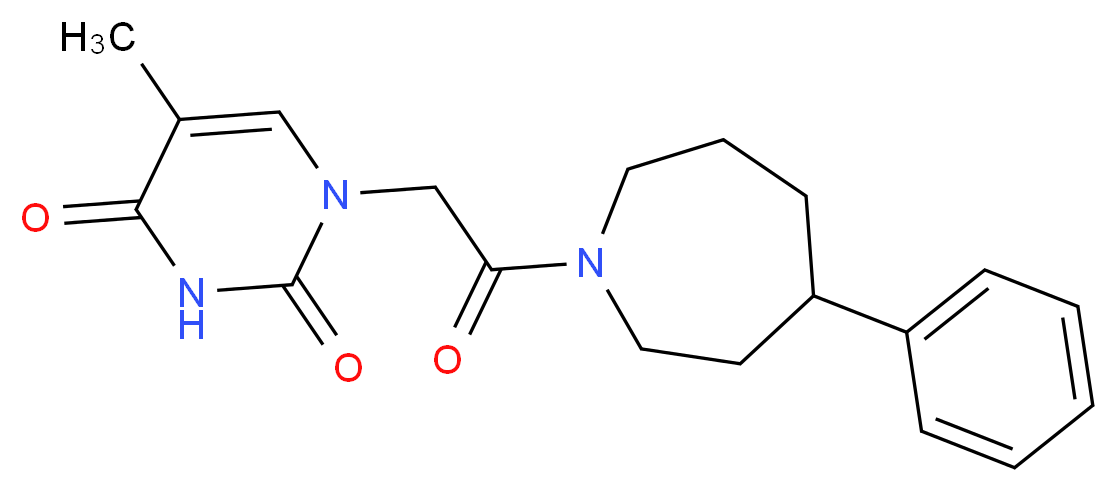 5-methyl-1-[2-oxo-2-(4-phenylazepan-1-yl)ethyl]pyrimidine-2,4(1H,3H)-dione_Molecular_structure_CAS_)