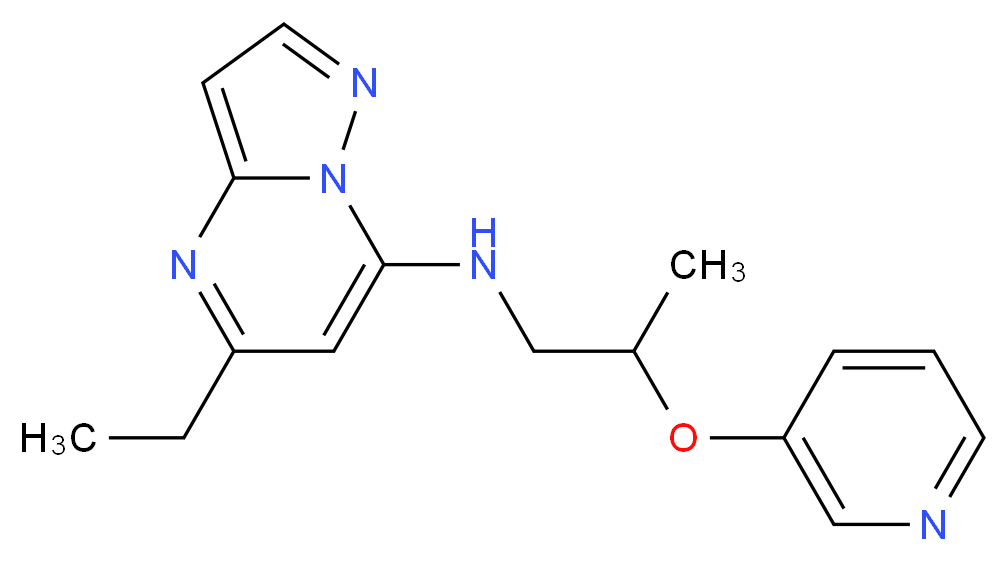5-ethyl-N-[2-(pyridin-3-yloxy)propyl]pyrazolo[1,5-a]pyrimidin-7-amine_Molecular_structure_CAS_)