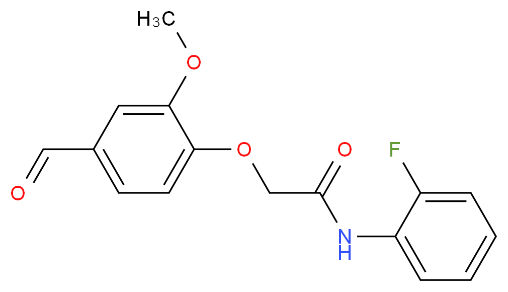 N-(2-Fluoro-phenyl)-2-(4-formyl-2-methoxy-phenoxy)-acetamide_Molecular_structure_CAS_)