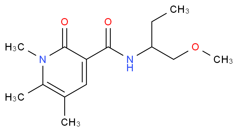 N-[1-(methoxymethyl)propyl]-1,5,6-trimethyl-2-oxo-1,2-dihydropyridine-3-carboxamide_Molecular_structure_CAS_)