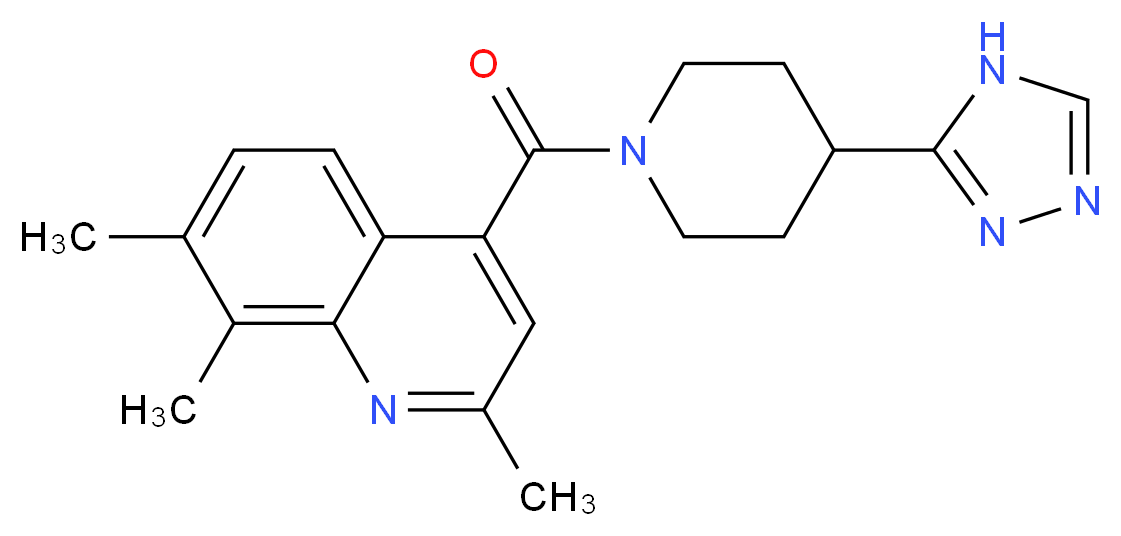 2,7,8-trimethyl-4-{[4-(4H-1,2,4-triazol-3-yl)-1-piperidinyl]carbonyl}quinoline_Molecular_structure_CAS_)
