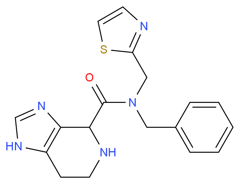 N-benzyl-N-(1,3-thiazol-2-ylmethyl)-4,5,6,7-tetrahydro-1H-imidazo[4,5-c]pyridine-4-carboxamide_Molecular_structure_CAS_)