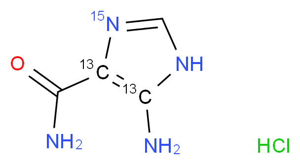 5-Aminoimidazole-4-carboxamide-13C2,15N Hydrochloride Salt_Molecular_structure_CAS_1246816-45-4)