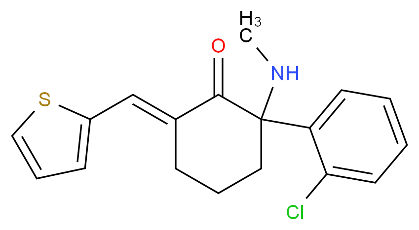 2-(2-Chloro-phenyl)-2-methylamino-6-thiophen-2-ylmethylene-cyclohexanone_Molecular_structure_CAS_)