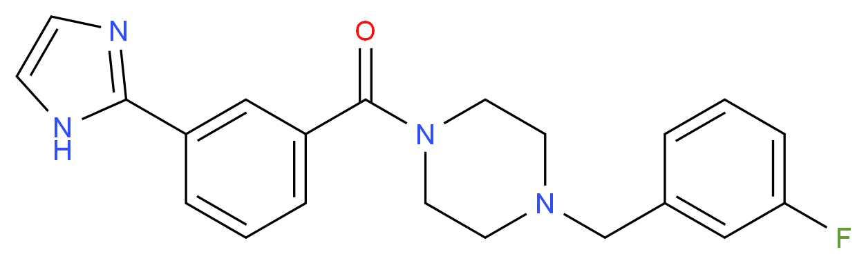 1-(3-fluorobenzyl)-4-[3-(1H-imidazol-2-yl)benzoyl]piperazine_Molecular_structure_CAS_)