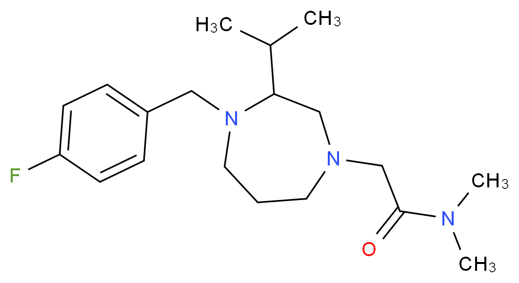 2-[4-(4-fluorobenzyl)-3-isopropyl-1,4-diazepan-1-yl]-N,N-dimethylacetamide_Molecular_structure_CAS_)