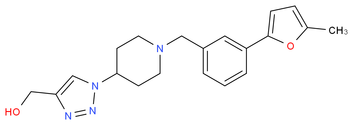 (1-{1-[3-(5-methyl-2-furyl)benzyl]-4-piperidinyl}-1H-1,2,3-triazol-4-yl)methanol_Molecular_structure_CAS_)