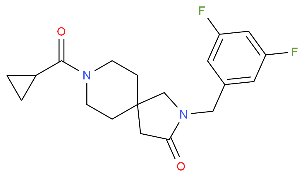 8-(cyclopropylcarbonyl)-2-(3,5-difluorobenzyl)-2,8-diazaspiro[4.5]decan-3-one_Molecular_structure_CAS_)