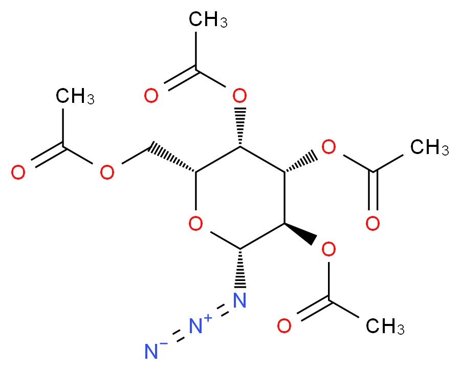 1-Azido-1-deoxy-β-D-glucopyranoside tetraacetate_Molecular_structure_CAS_13992-25-1)
