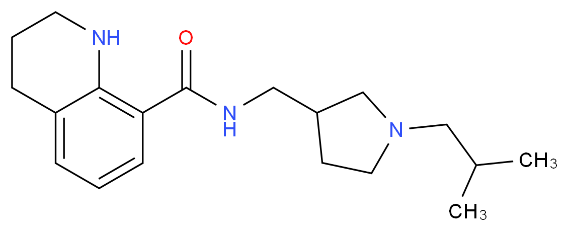 N-[(1-isobutylpyrrolidin-3-yl)methyl]-1,2,3,4-tetrahydroquinoline-8-carboxamide_Molecular_structure_CAS_)