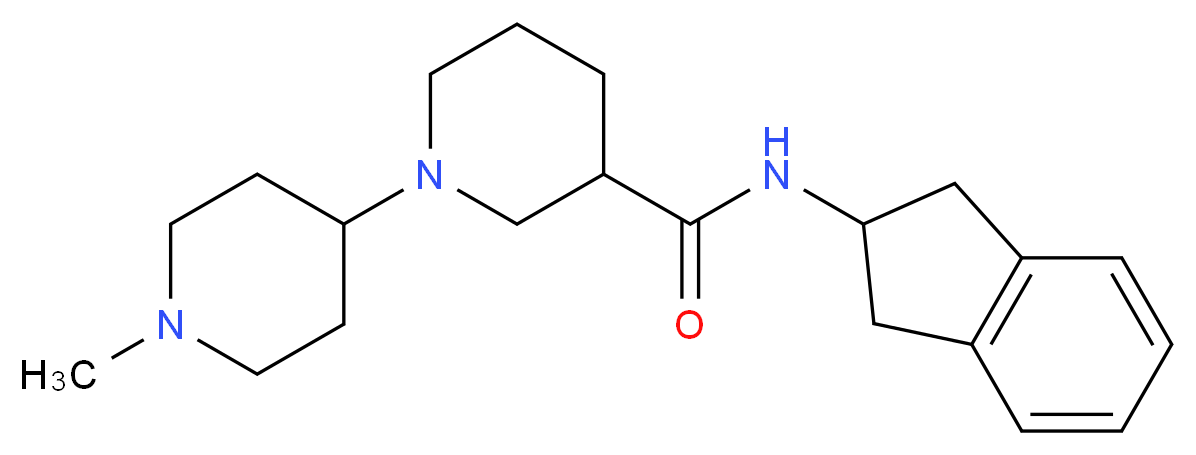 N-(2,3-dihydro-1H-inden-2-yl)-1'-methyl-1,4'-bipiperidine-3-carboxamide_Molecular_structure_CAS_)